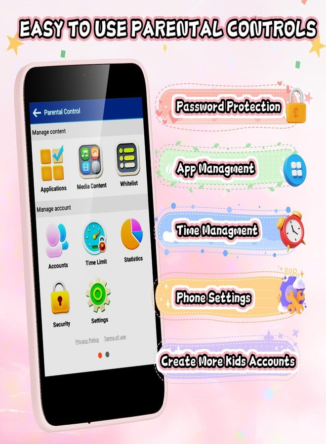 Ashfly Kids Smart Phone - Ashfly 3.97" Touchscreen Cell Phone - Educational STEM Toys with 210+ Learning Games and 190+ Drawing - Birthday for Boys Girls Age 3 4 5 6 7 8 9 10+ Year Old - Image 3